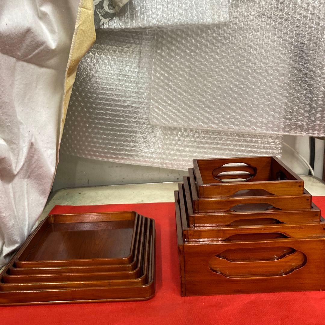 茶道具　煎茶道具　漆器　五段階　重箱　懐石膳　会席膳