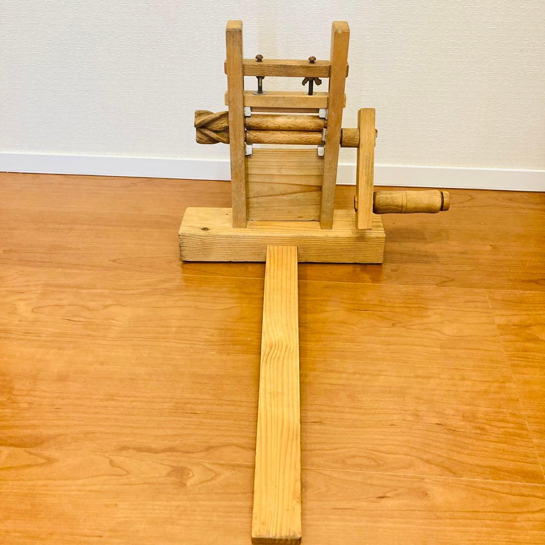 綿繰機 アンティーク　手仕事