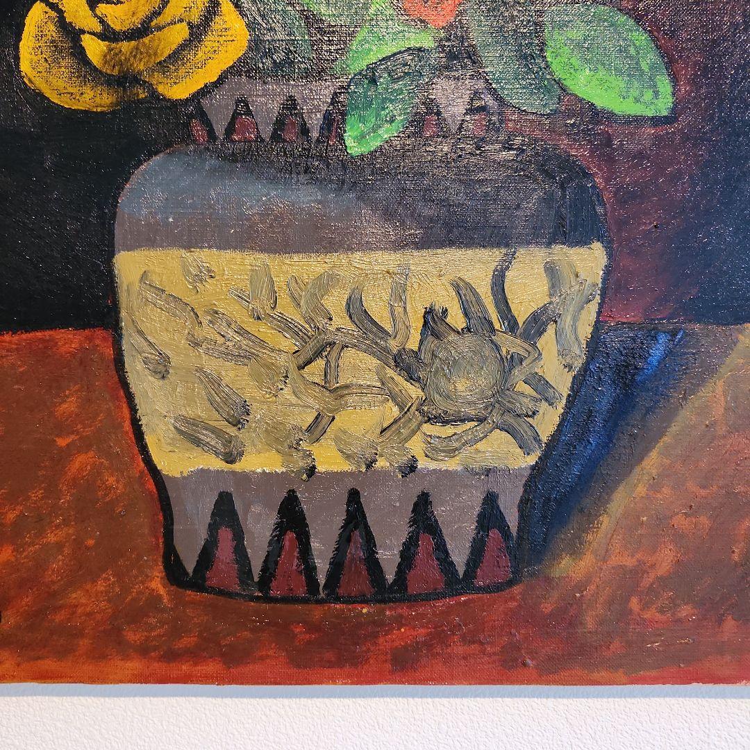 田渕眞兒 油絵 油彩画 薔薇シリーズ 花 No.7-7-s