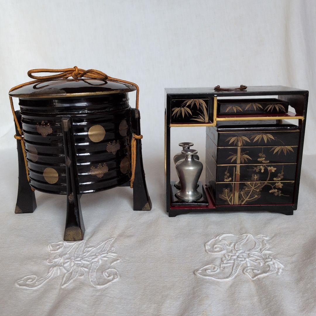 ひな道具 江戸時代 拝領品 蒔絵提重 行器