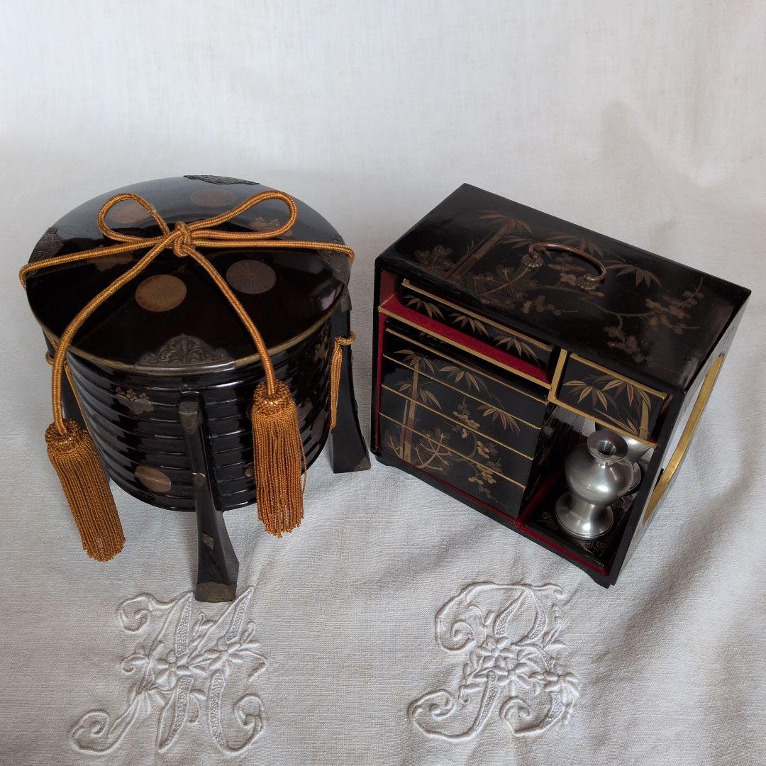 ひな道具 江戸時代 拝領品 蒔絵提重 行器