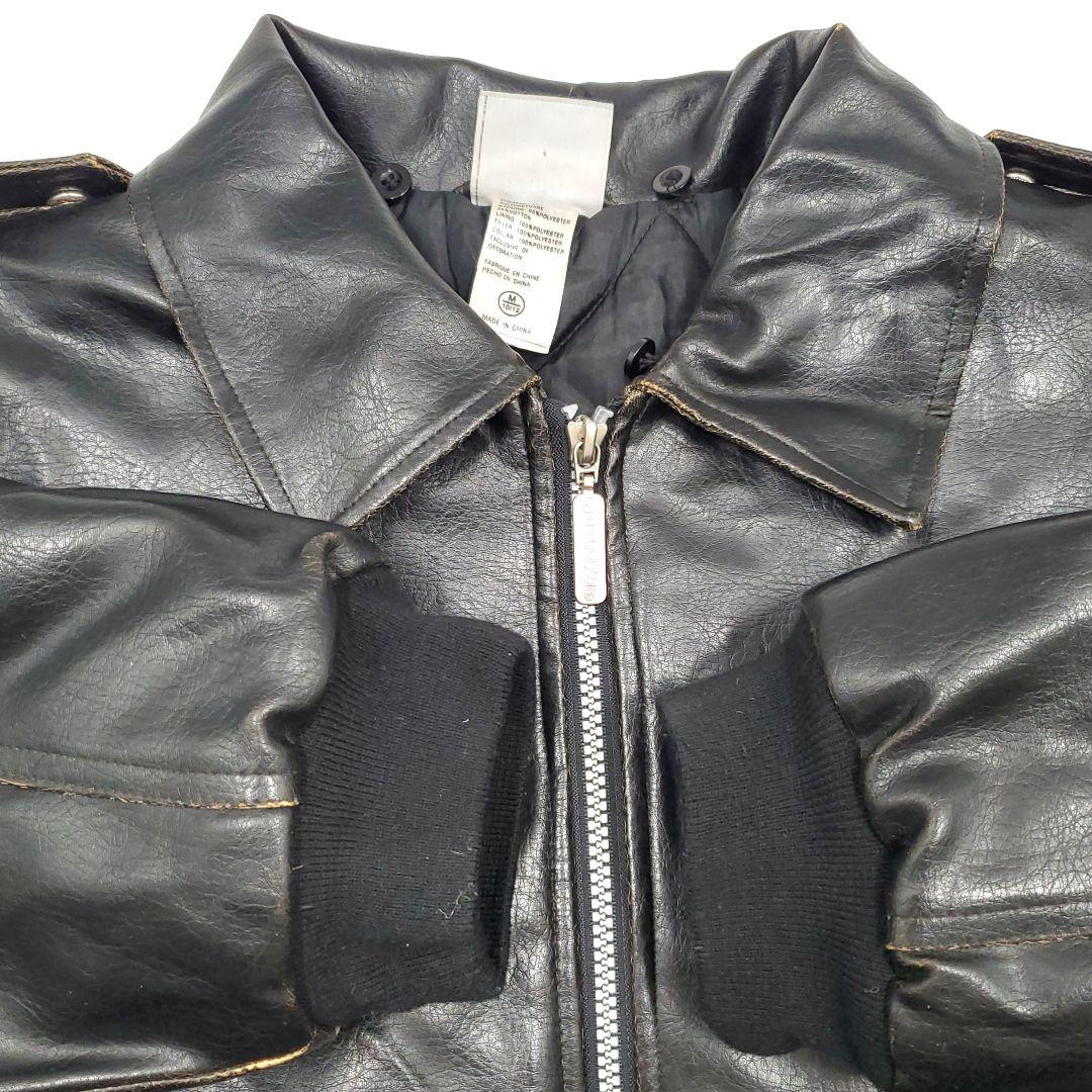 背面ビッグロゴ刺繍◇ハーレーダビッドソン◇PVCライダースジャケット