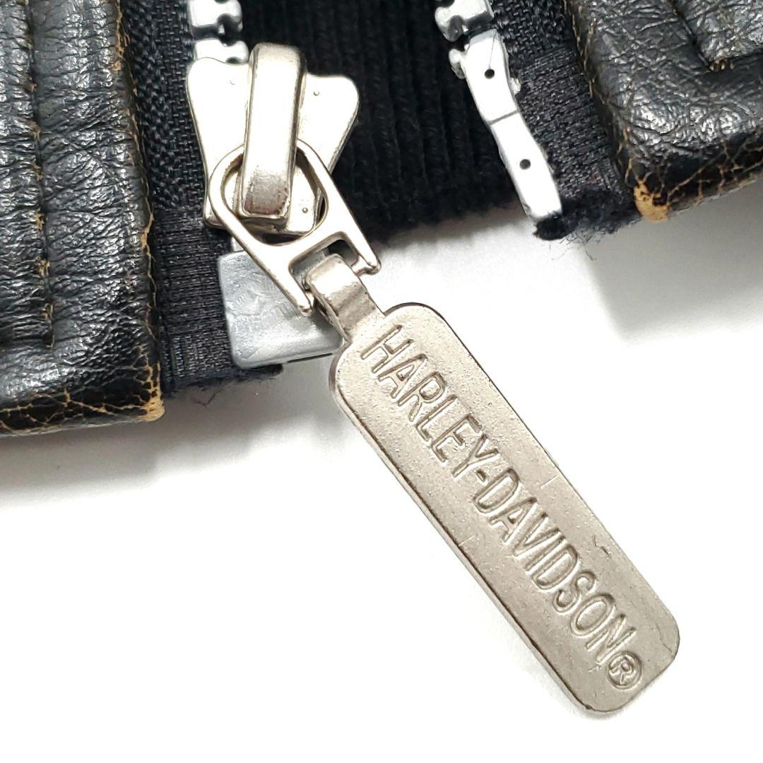 背面ビッグロゴ刺繍◇ハーレーダビッドソン◇PVCライダースジャケット