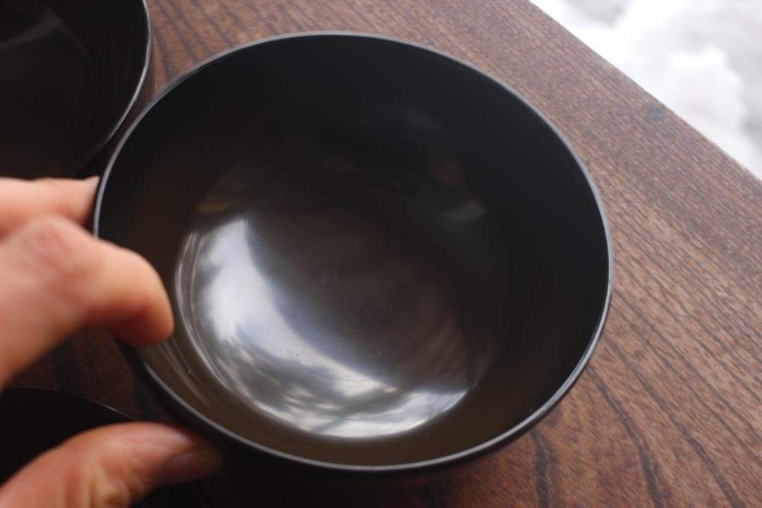 時代逸品！時代黒漆に極上短冊蒔絵の映えるお椀2点（検輪島塗蒔絵椀