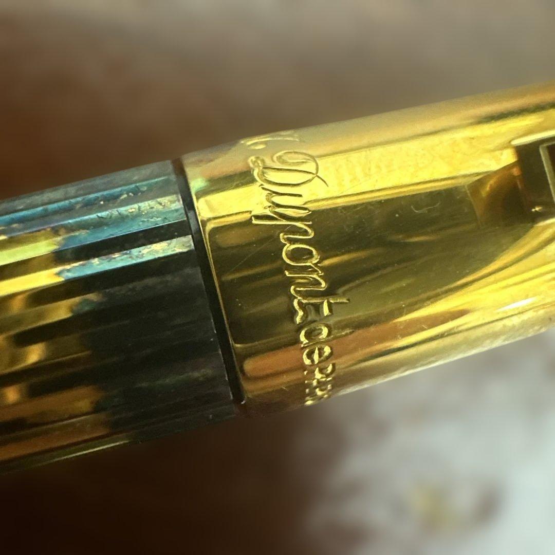 ★希少925刻印★デュポン万年筆 ゴールドラインモデル 高級筆記具