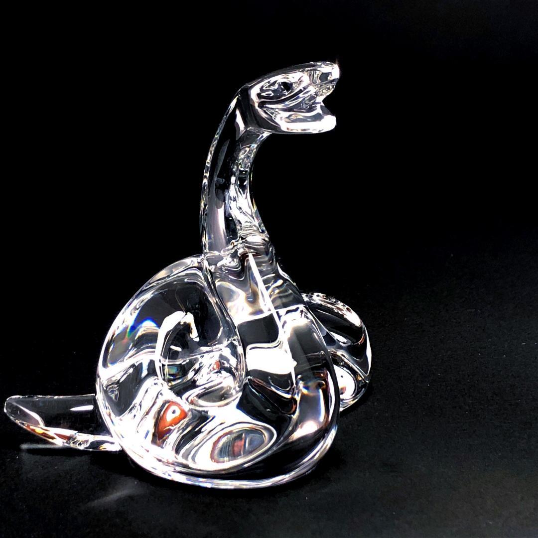 美品・箱付き】バカラ／干支 巳 蛇 スネイク フィギュリン 置物／BC266