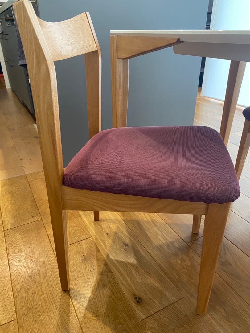 ふぃん【国産】ホワイトダイニングテーブルと椅子4脚セット