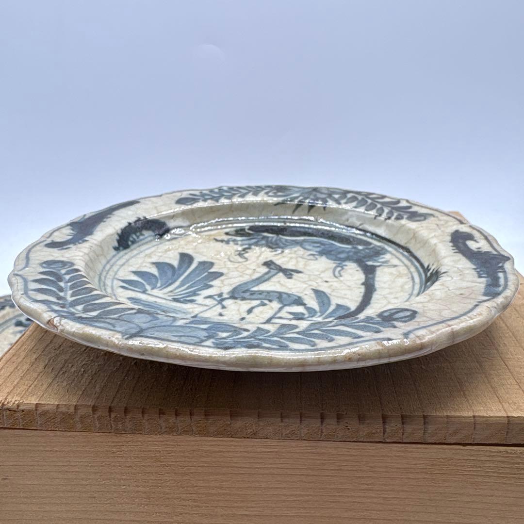 中国古陶磁器 呉須染付 絵皿 5枚組