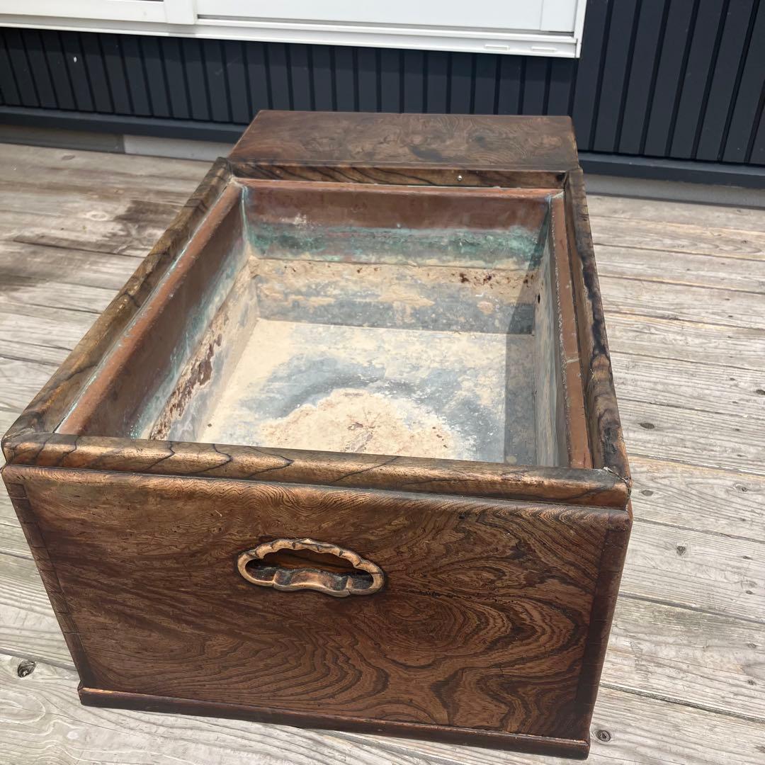 昭和レトロ 木製 長火鉢 4杯 引き出し収納付き 火鉢 囲炉裏 古家具