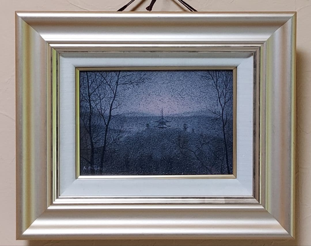 松浦　敬文「黒谷夕鐘」油彩