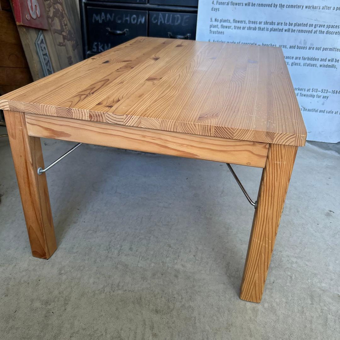 レトロ フォールディング ウッド テーブル 木製 ローサイズ キャンプ