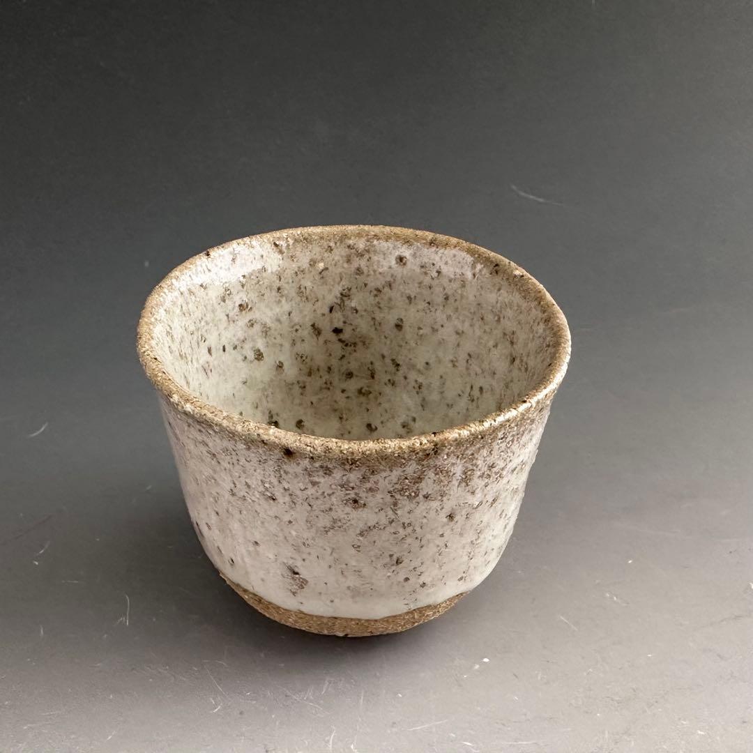 酒器 斑唐津 ぐい呑み 酒盃 田中佐次郎 復活 共箱 陶芸 唐津焼 懐石料理