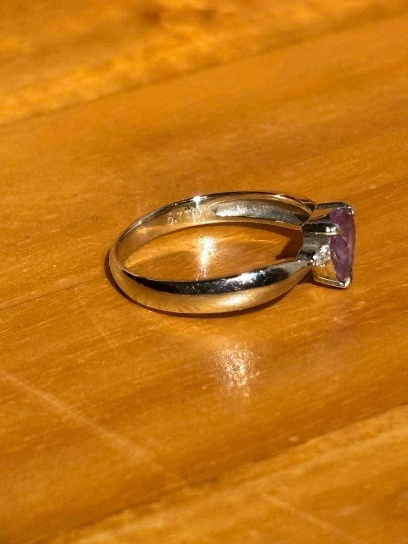 希少　非加熱バイオレットサファイアのリング
