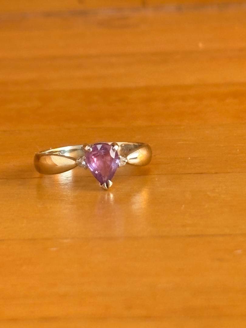 希少　非加熱バイオレットサファイアのリング