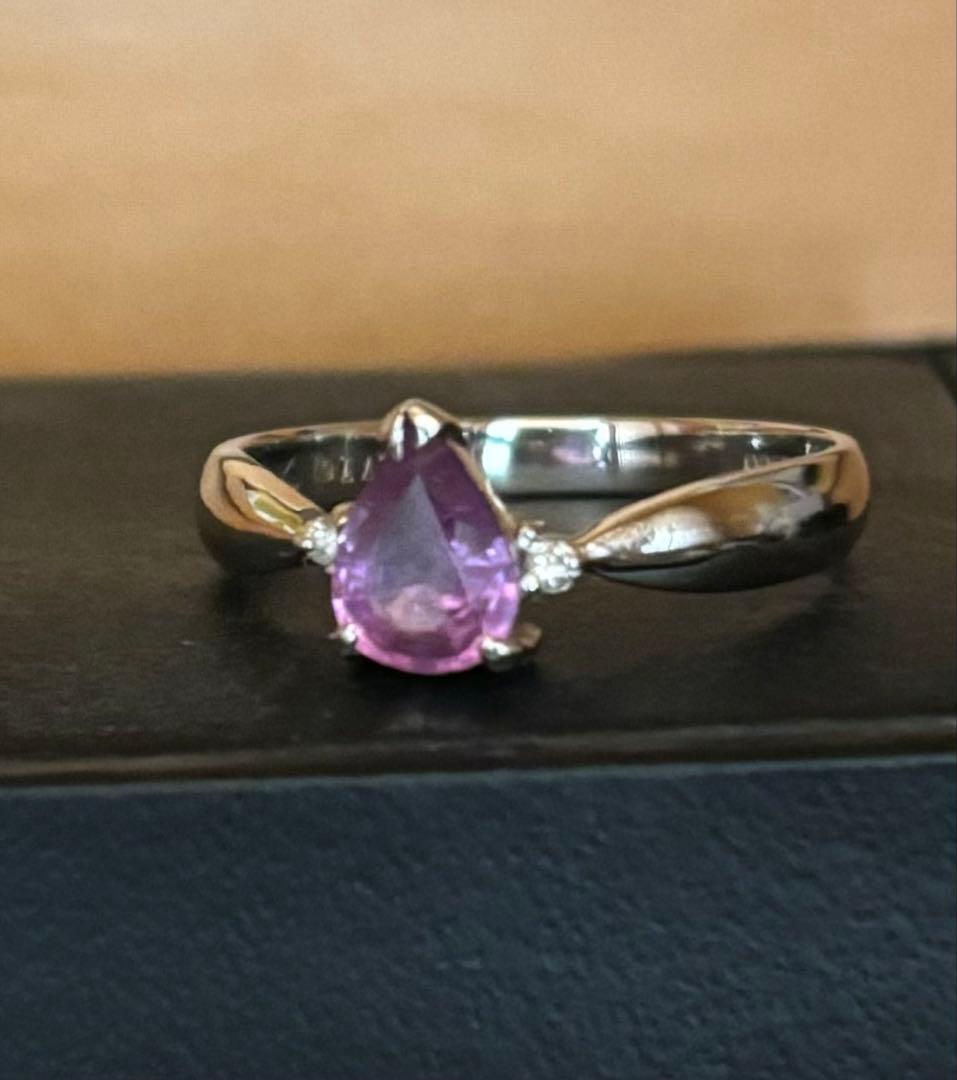 希少　非加熱バイオレットサファイアのリング