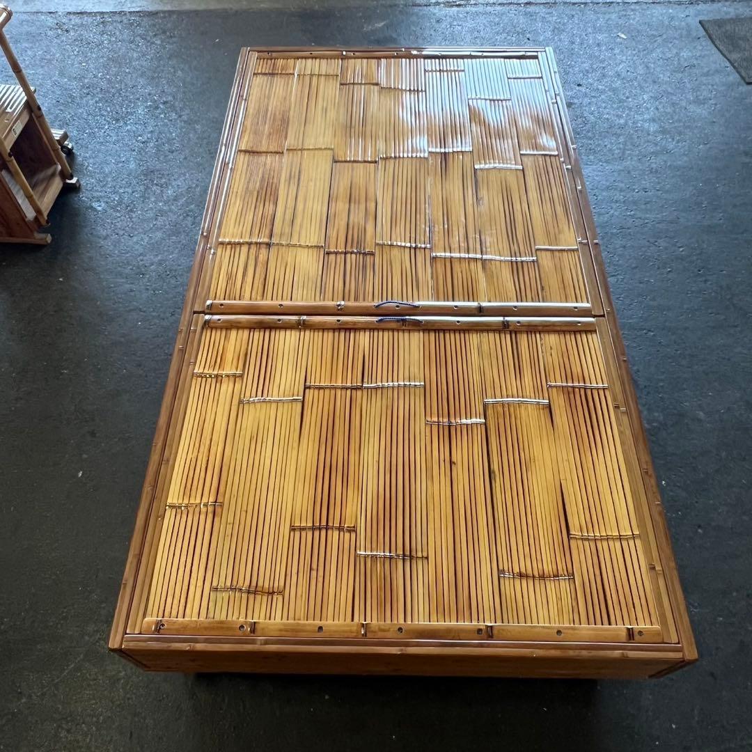 断捨離中　希少　梅里竹芸　シングルベット　竹製　【A-94】