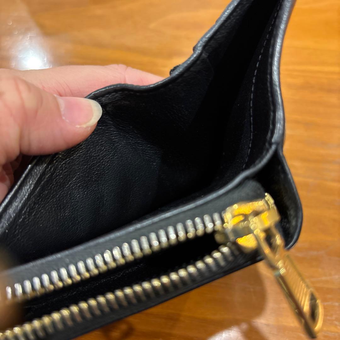 YSL 二つ折り財布 黒 レザー