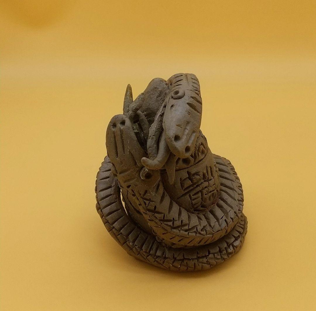 東大寺長老 清水公照 陶製 「巳」 桑名・半居窯　陶製