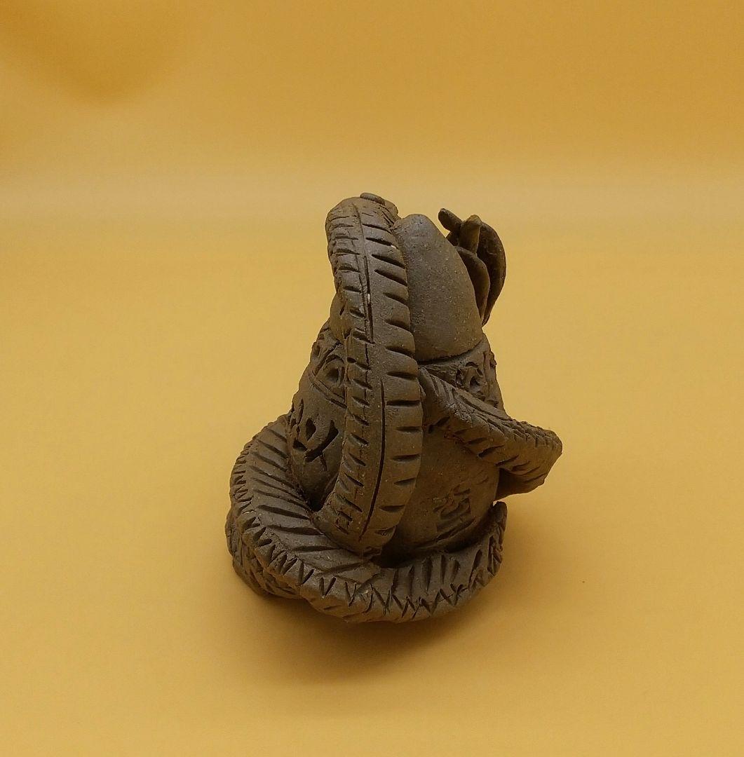 東大寺長老 清水公照 陶製 「巳」 桑名・半居窯　陶製