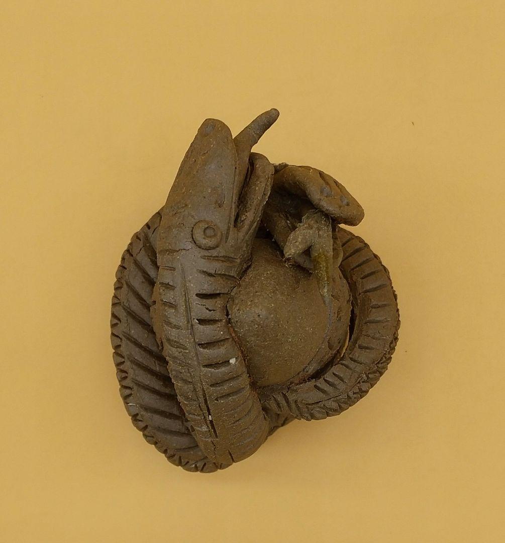 東大寺長老 清水公照 陶製 「巳」 桑名・半居窯　陶製