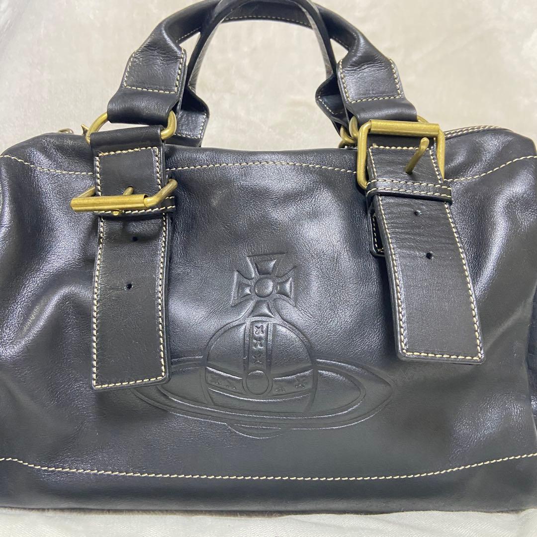 正規品　美品　希少　ヴィヴィアン　アコード　レザー　ミニボストンバッグ