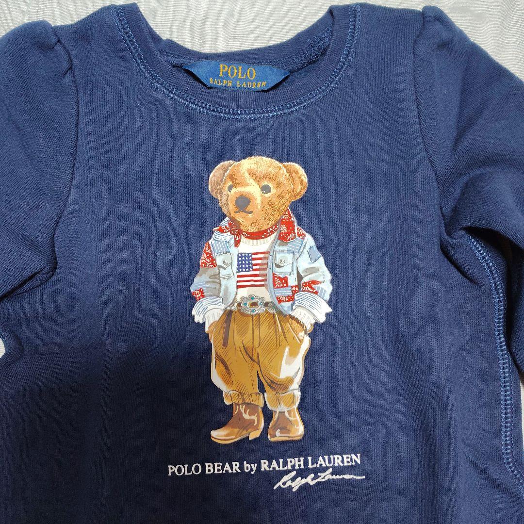 3T ポロラルフローレン　裏起毛トレーナー　紺色　ネイビー