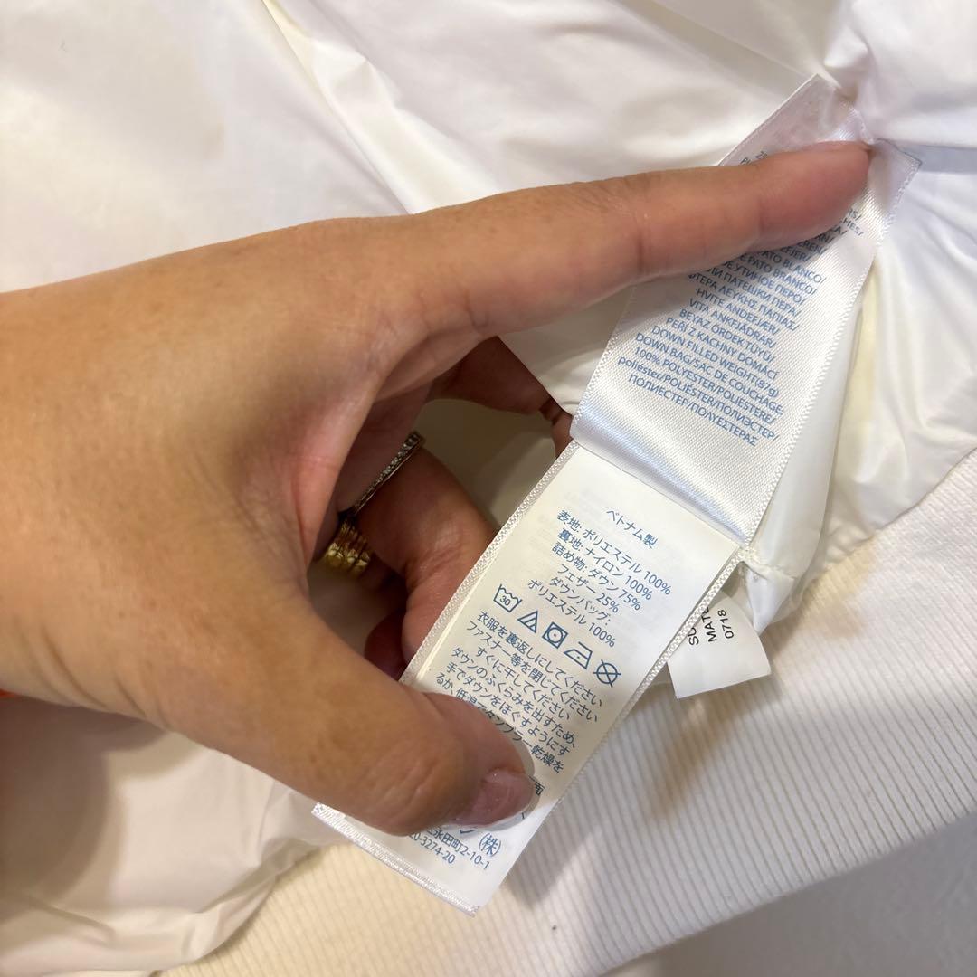 値下げ！美品　ラルフローレン ポロベア　ダウンジャケット　24M 90 ホワイト