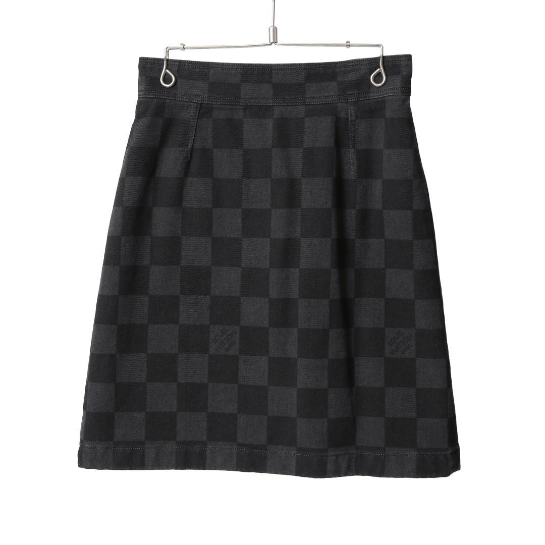 LOUIS VUITTON 22AW 美品 ダミエ グラフィット デニムスカート