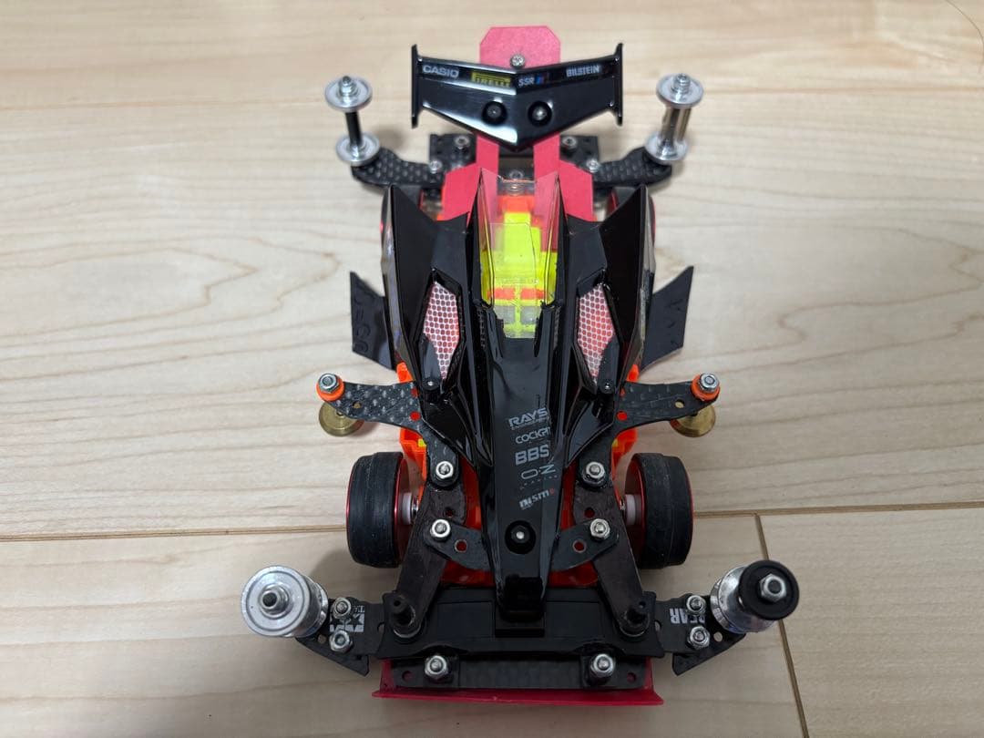 ミニ四駆 マッハフレーム FMA漆黒カスタム 完成品 タミヤ B-MAX 未走行