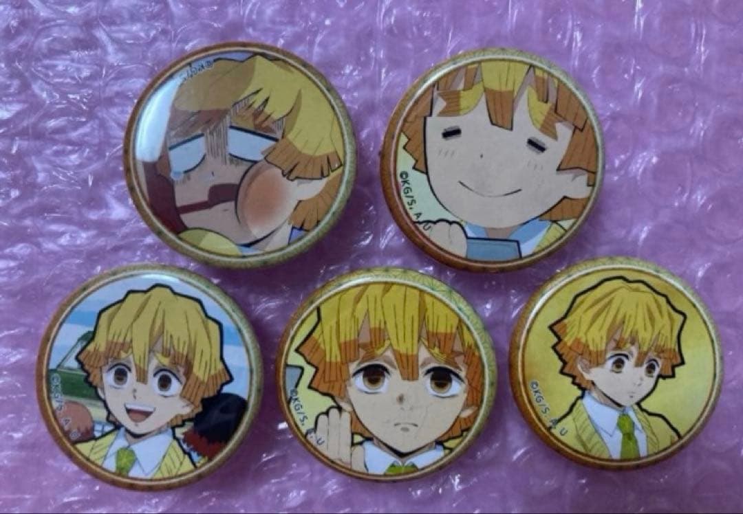 鬼滅の刃 キメツ学園 くじ引き缶バッジ 我妻善逸 - メルカリ