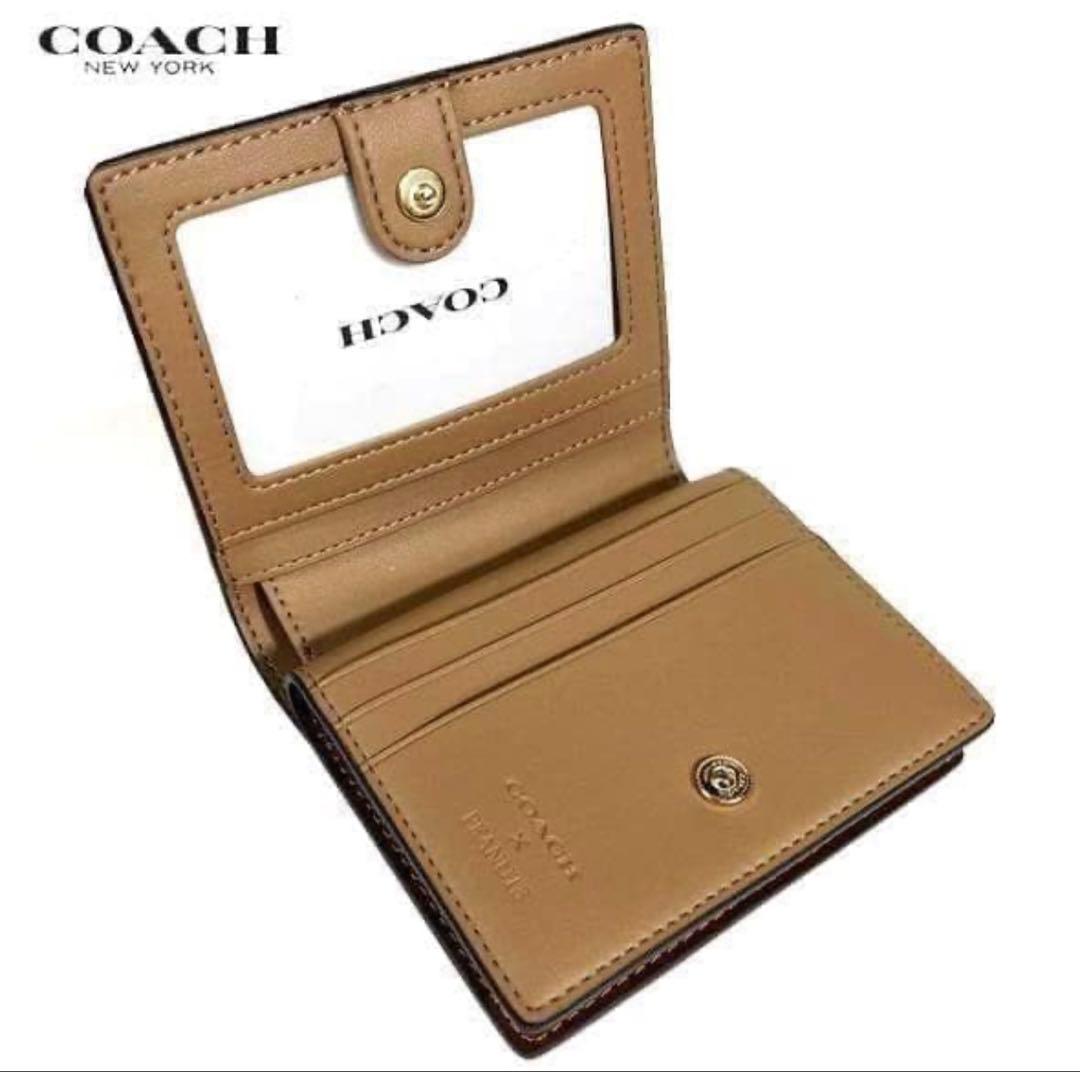 coachコーチスヌーピーコラボコンパクトスナップ二つ折り財布