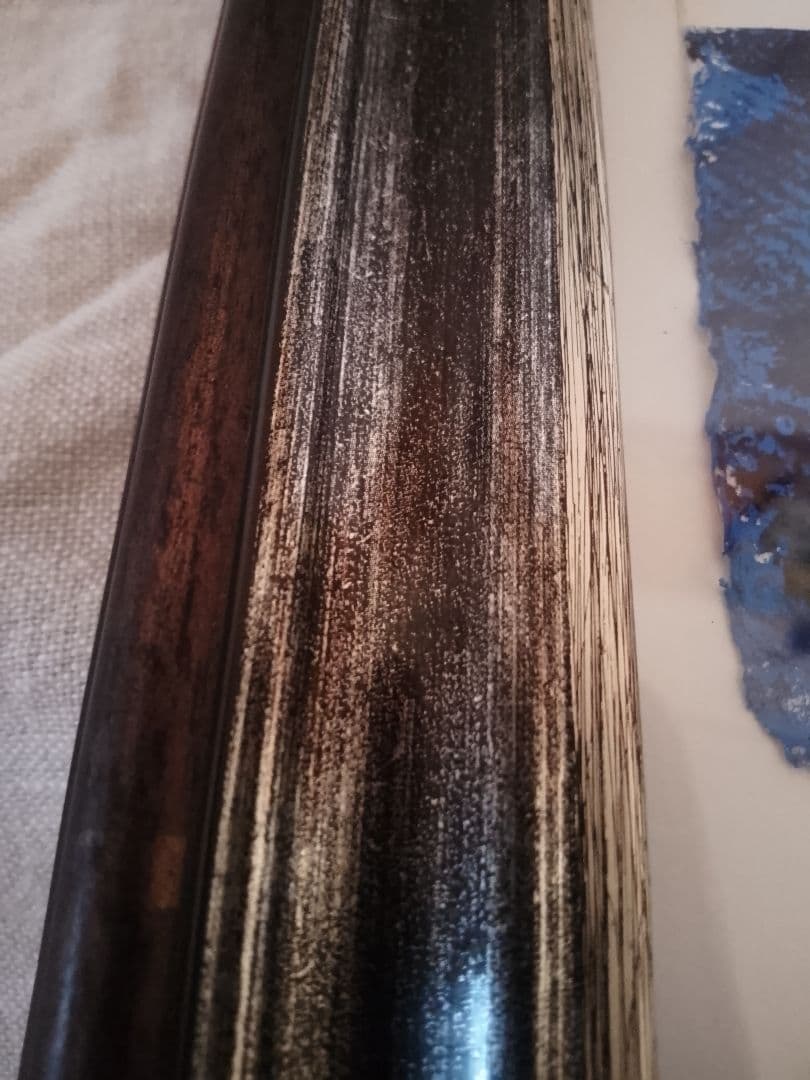 青と金のアクリル画2点セット