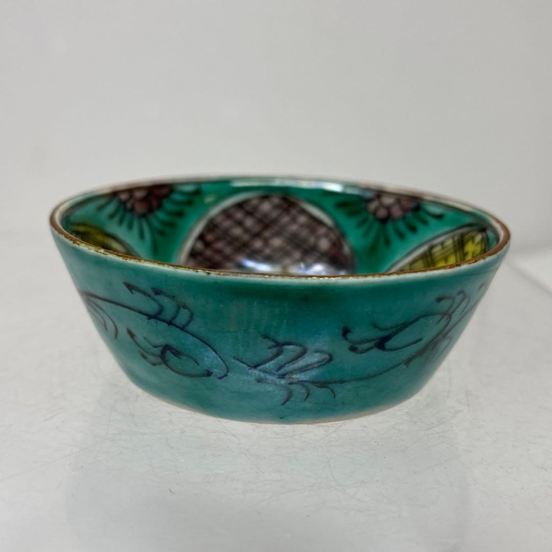 江戸後期　再興九谷　吉田屋盃台　口径5.8㎝　東さ7-0811①