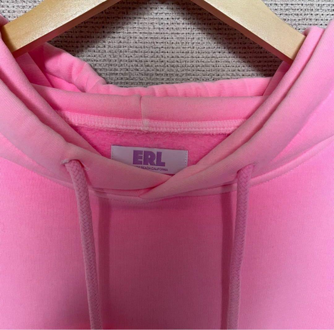 ERL ピンク フード付きパーカー