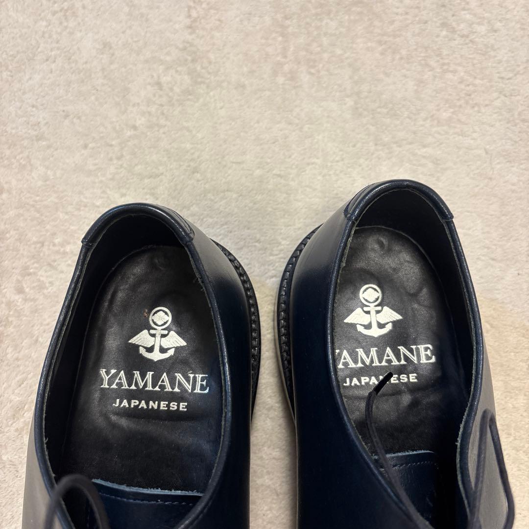極美品⭐️YAMANE ダークネイビー コードバーン 革靴　レースアップ　28