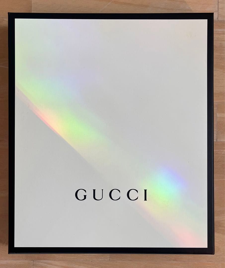 GUCCI GGロゴマフラー グレー/ピンク 37x190cm