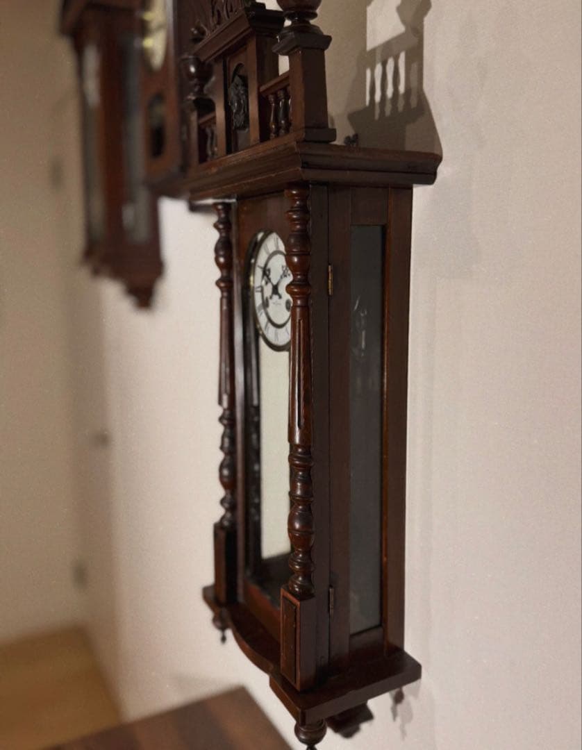 精工舎　柱時計　スリゲル　古時計　ユンハンス　琺瑯　座敷時計　ボンボン時計