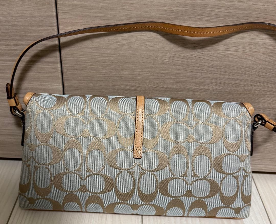 【美品】COACH シグネチャー ワンショルダーバッグ アクセサリーポーチ レア
