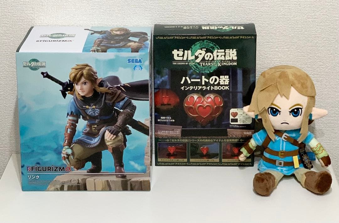 ゼルダの伝説 リンク フィギュア ぬいぐるみ ハートの器インテリアライト セット ゼルダの伝説 ティアーズ オブ ザ キングダム ハートの器 インテリア