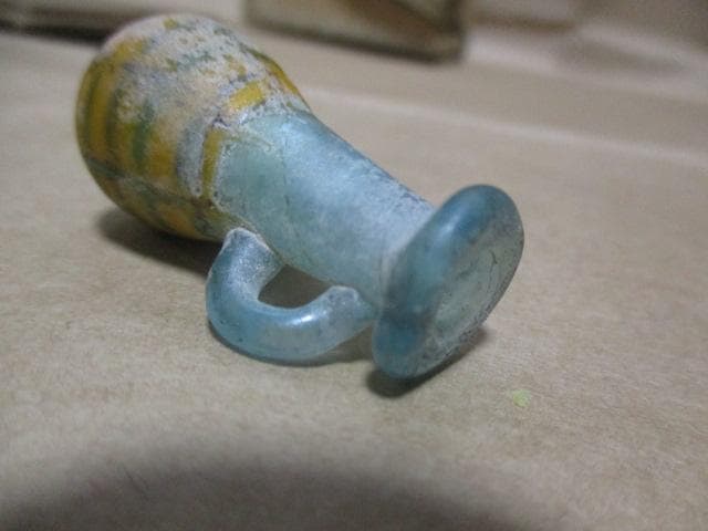 メソポタミア文明 コアガラス 香油瓶 X17-3M 2422