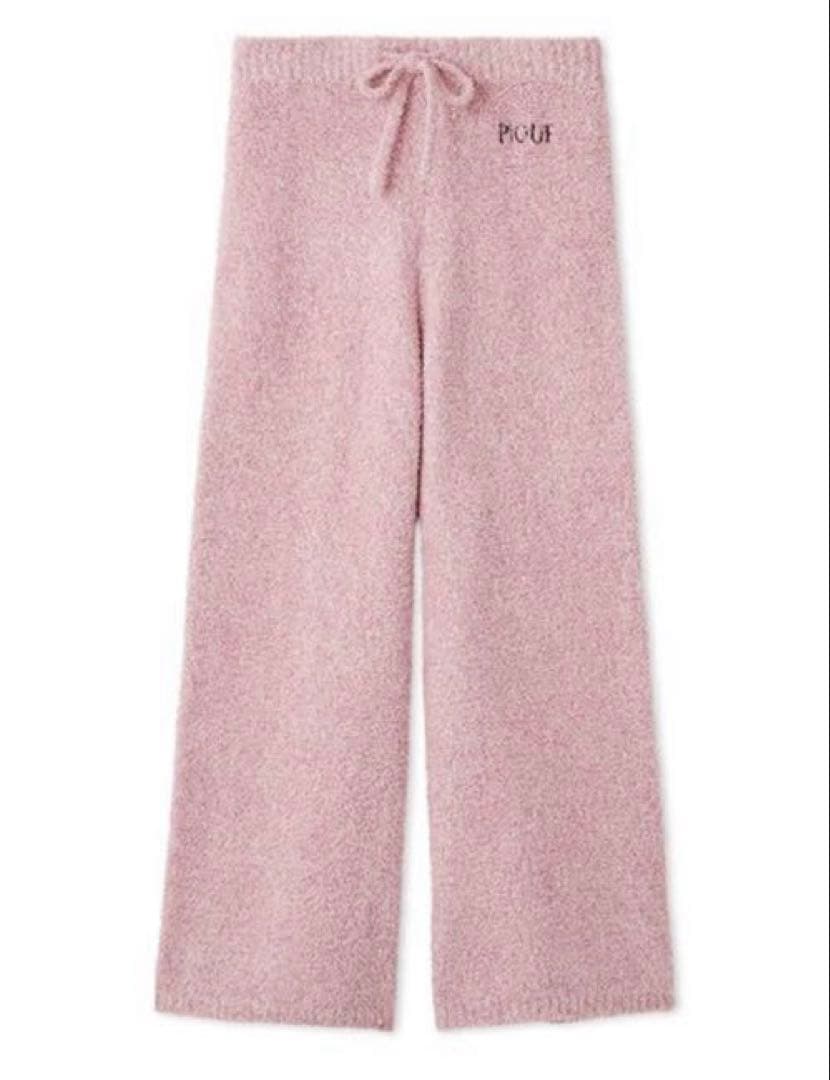 【新品】ジェラートピケ　メランジストロベリージャガードプルオーバーロングパンツ