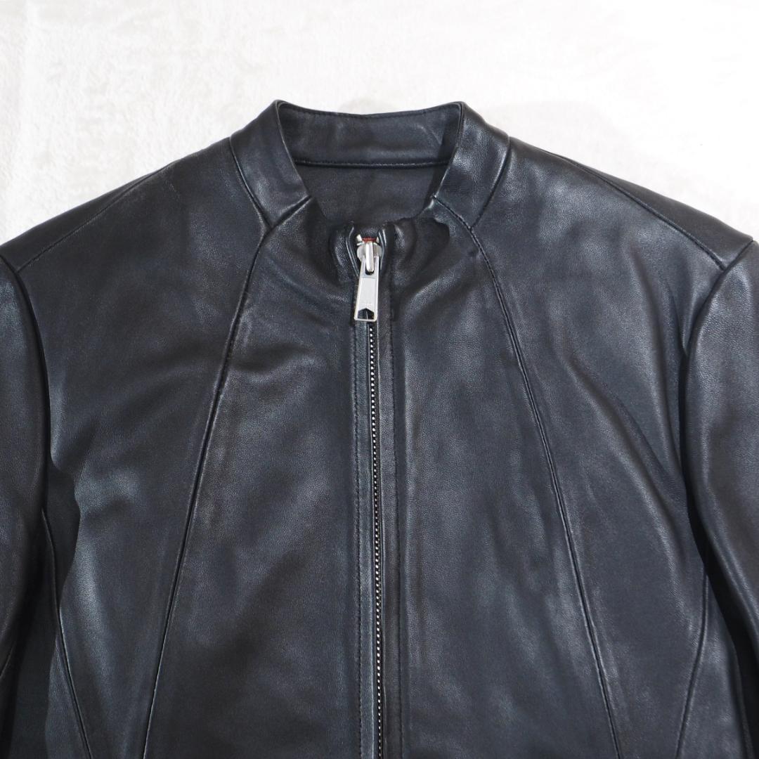 近年モデル バッファローボブズ ラムレザー ライダースジャケット