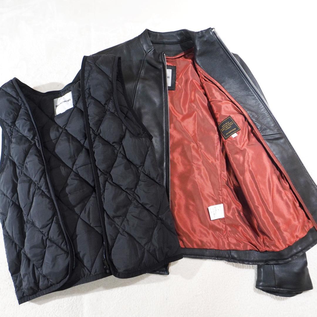 近年モデル バッファローボブズ ラムレザー ライダースジャケット