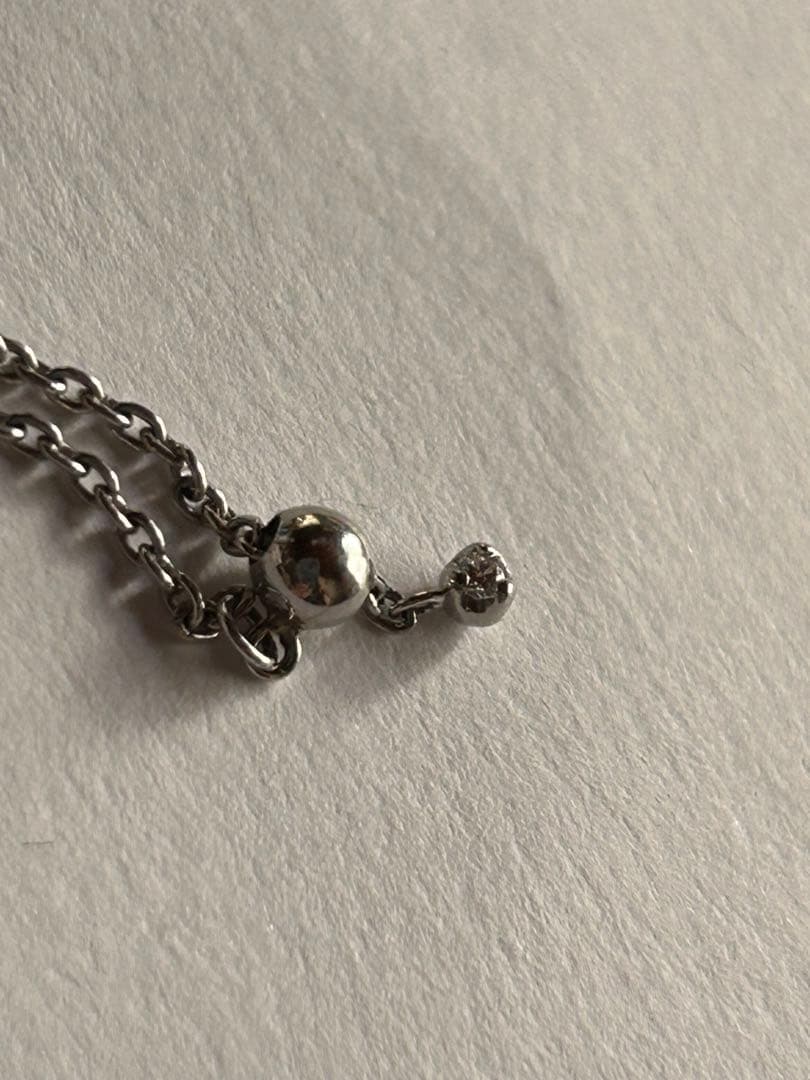 最終価格オレフィーチェ　プラチナPT950 ダイヤ　チェーンリング　フリーサイズ