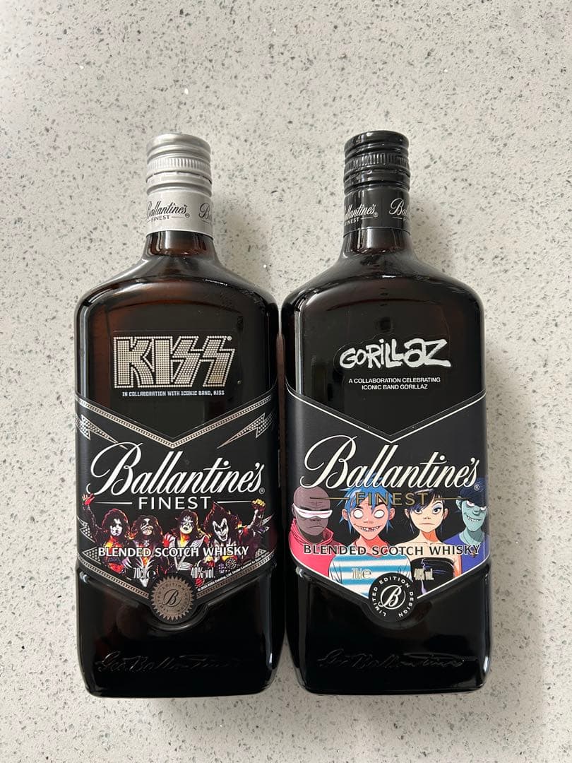バランタインファイネスト アーティストボトル KISS Gorillaz 2本