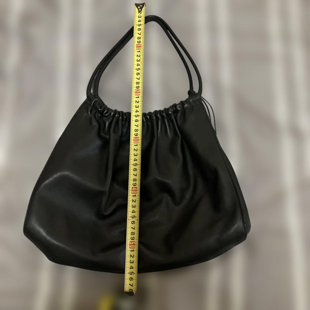 GUCCIブラックショルダーバッグ ギャザー入り