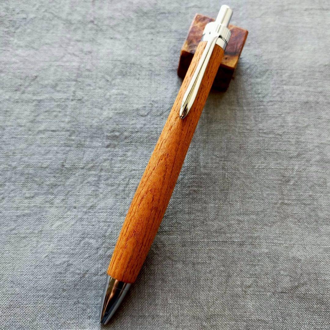 伊勢神宮　欅　ハンドメイド　木軸ボールペン　G2　天然木　シルバー