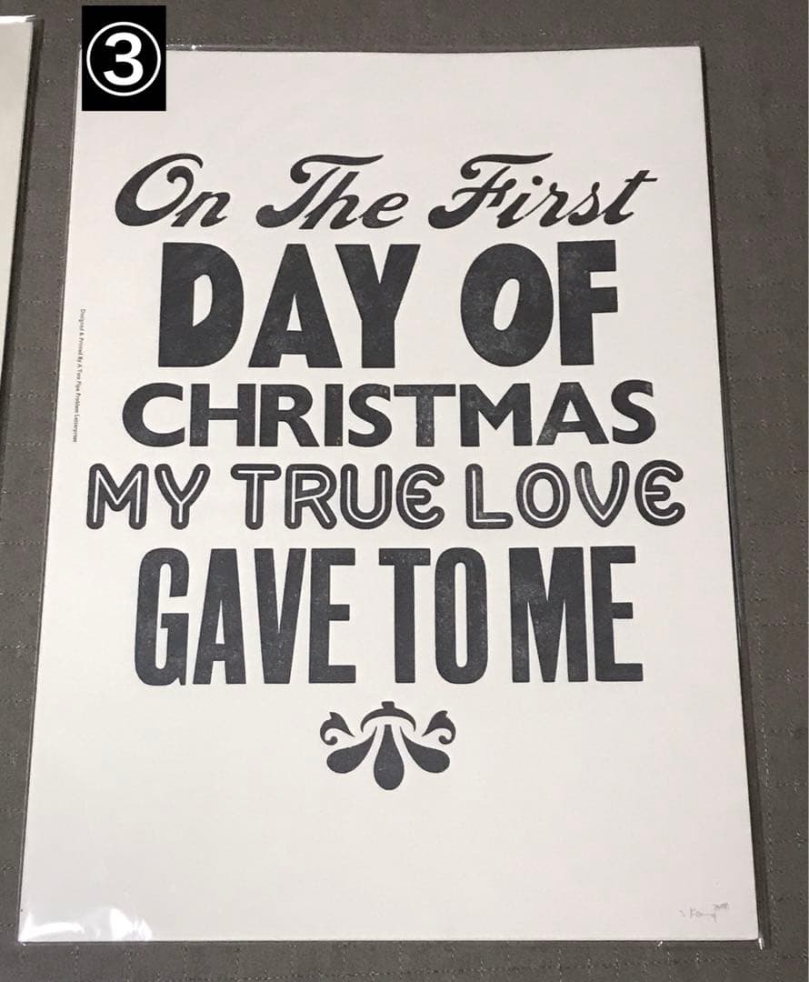 新品 2枚組 Stephen Kenny活版印刷 タイコグラフィー イギリス製