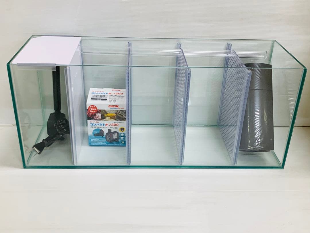 特注カウンター水槽900×300×300クリアシリコン未使用品