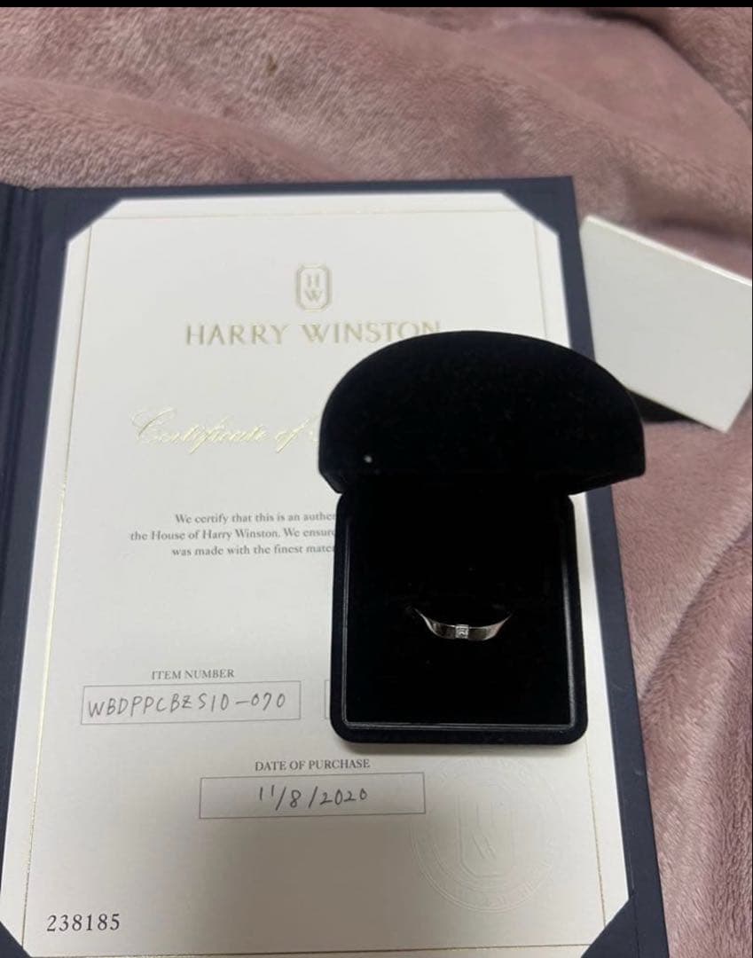 年末年始も発送可　ハリーウィンストン　プリンセスカットマリッジリング　13号